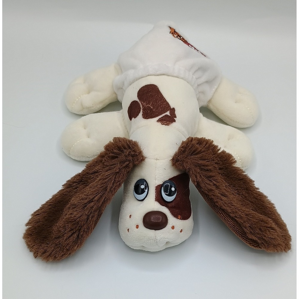 8" POUND PUPPIES Cream Brown Spotted Freckles‎ Diaper PLUSH Puppy Dog 1